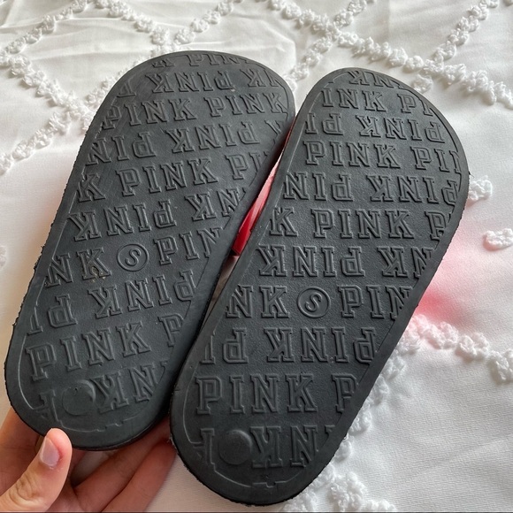 PINK Victoria’s Secret good vibes slip on flats orange neon black comfortable - Picture 4 of 4